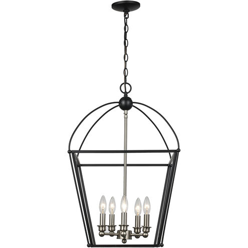 Agnew 5 Light 16 inch Black and Brushed Nickel Pendant Ceiling Light