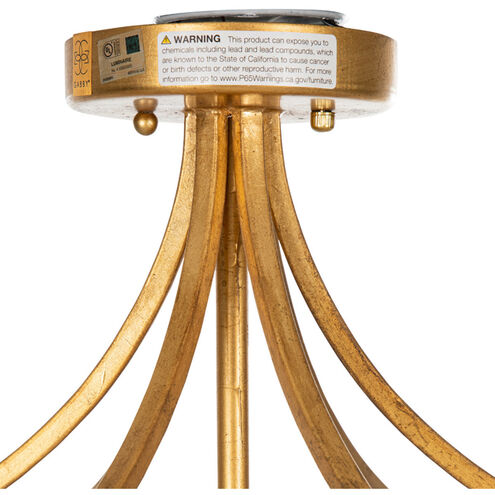 Lacey 4 Light 24.5 inch Vintage Gold Semi-Flush Mount Ceiling Light