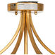 Lacey 4 Light 24.5 inch Vintage Gold Semi-Flush Mount Ceiling Light
