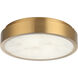 Marblestone LED 11 inch Aged Gold Brass Flush Mount Ceiling Light