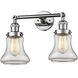Franklin Restoration Bellmont 2 Light 6 inch Polished Chrome Bath Vanity Light Wall Light in Clear Glass, Franklin Restoration