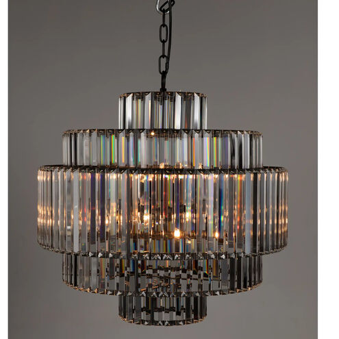 Axa 6 Light 25 inch Matte Black Chandelier Ceiling Light
