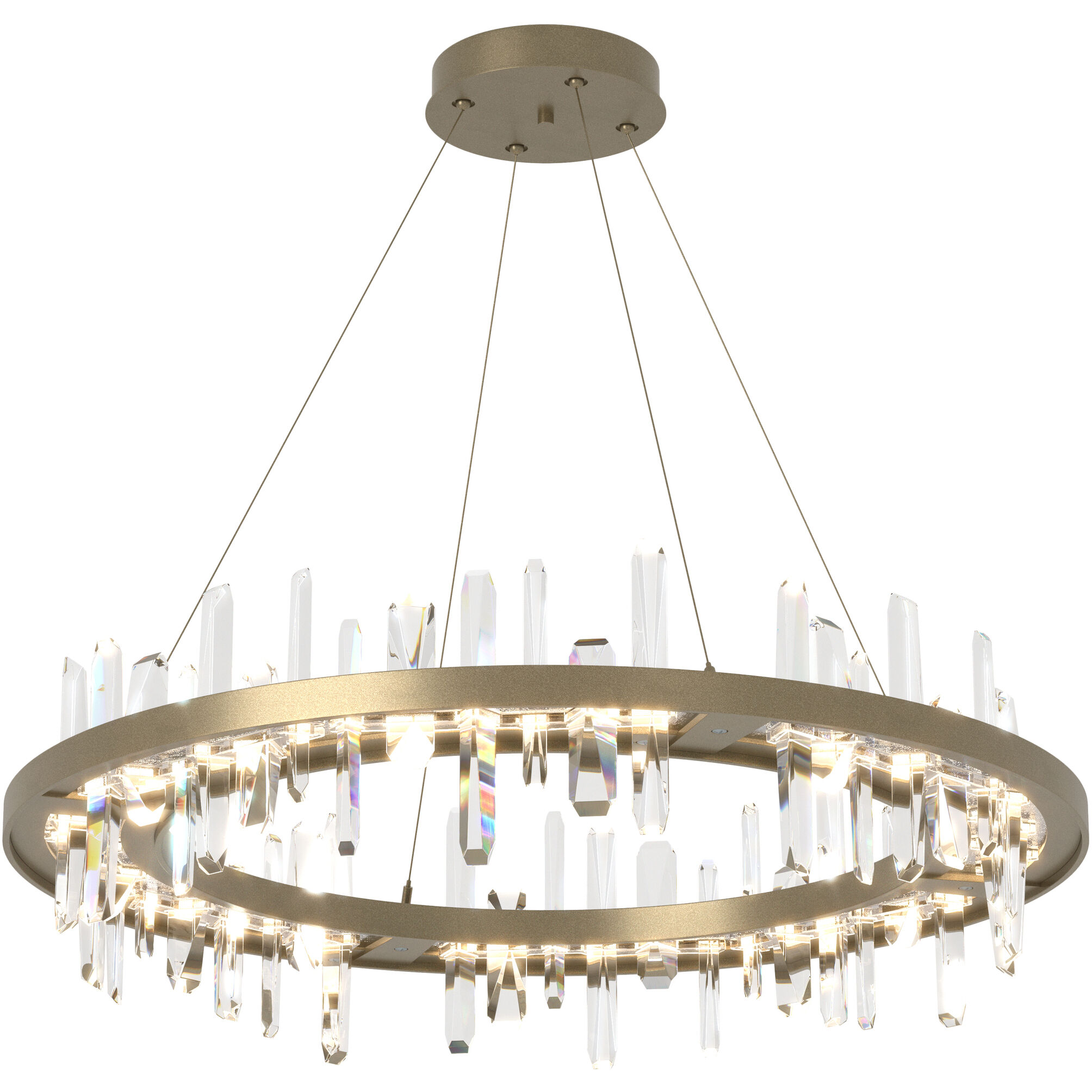 Solitude LED 38 inch Soft Gold Pendant Ceiling Light, Circular