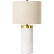 Vejle 24.5 inch 100 watt Blue and Metallic Brass Table Lamp Portable Light