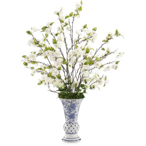 Blue Chinoiserie Cherries Floral