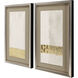 Blanco Pluma White and Metallic Framed Art