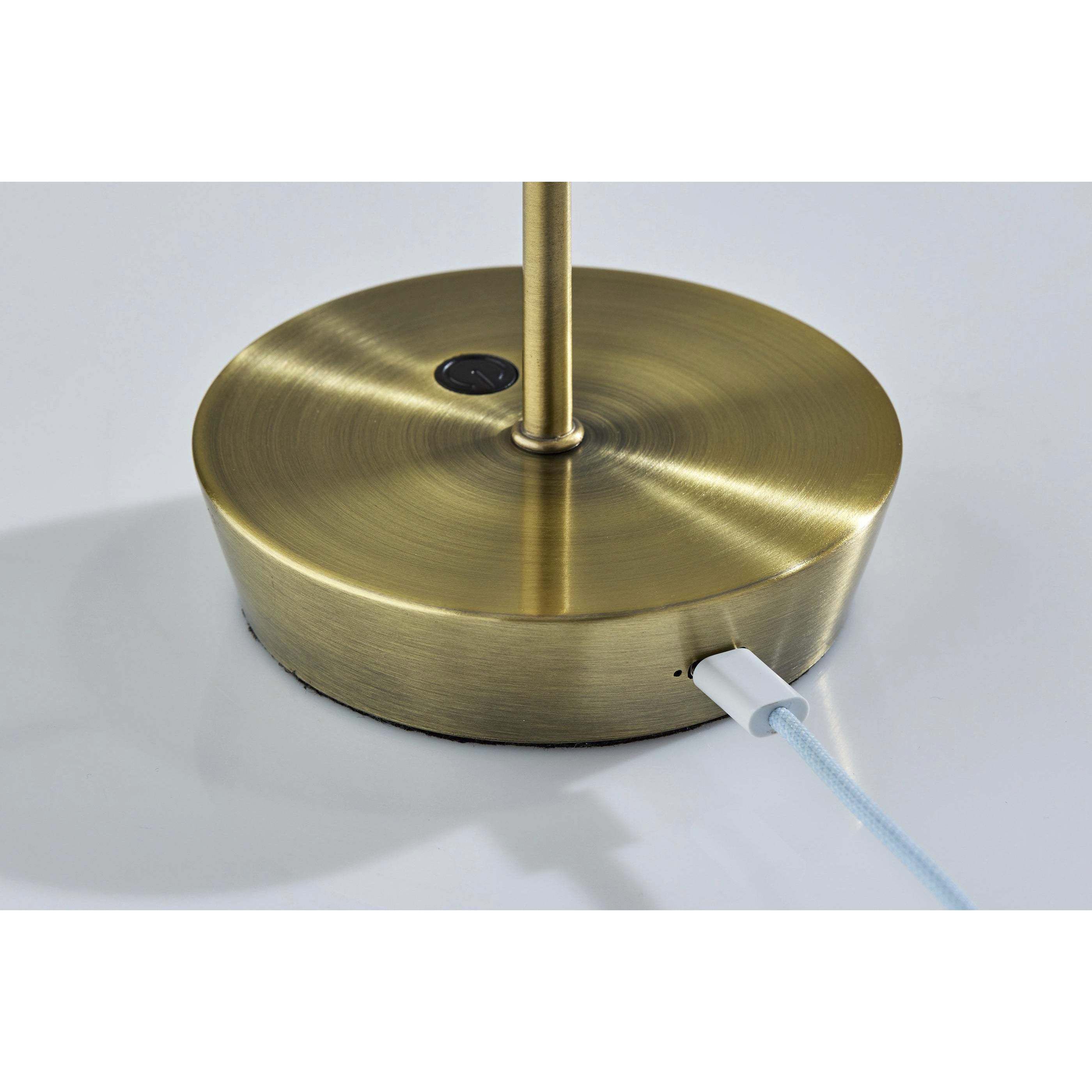 Ako 12 inch 2.00 watt Antique Brass Cordless Table Lamp Portable Light, ADS360