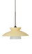 Trilo 7 1 Light Bronze Pendant Ceiling Light in Incandescent, Champagne Glass