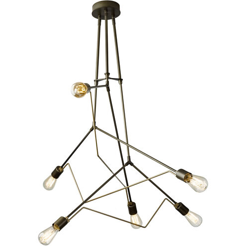 Divergence 6 Light 55 inch Bronze/Vintage Platinum Pendant Ceiling Light