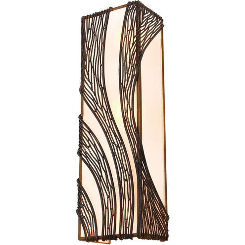 Flow Wall Sconce Wall Light in 3, Hammered Ore