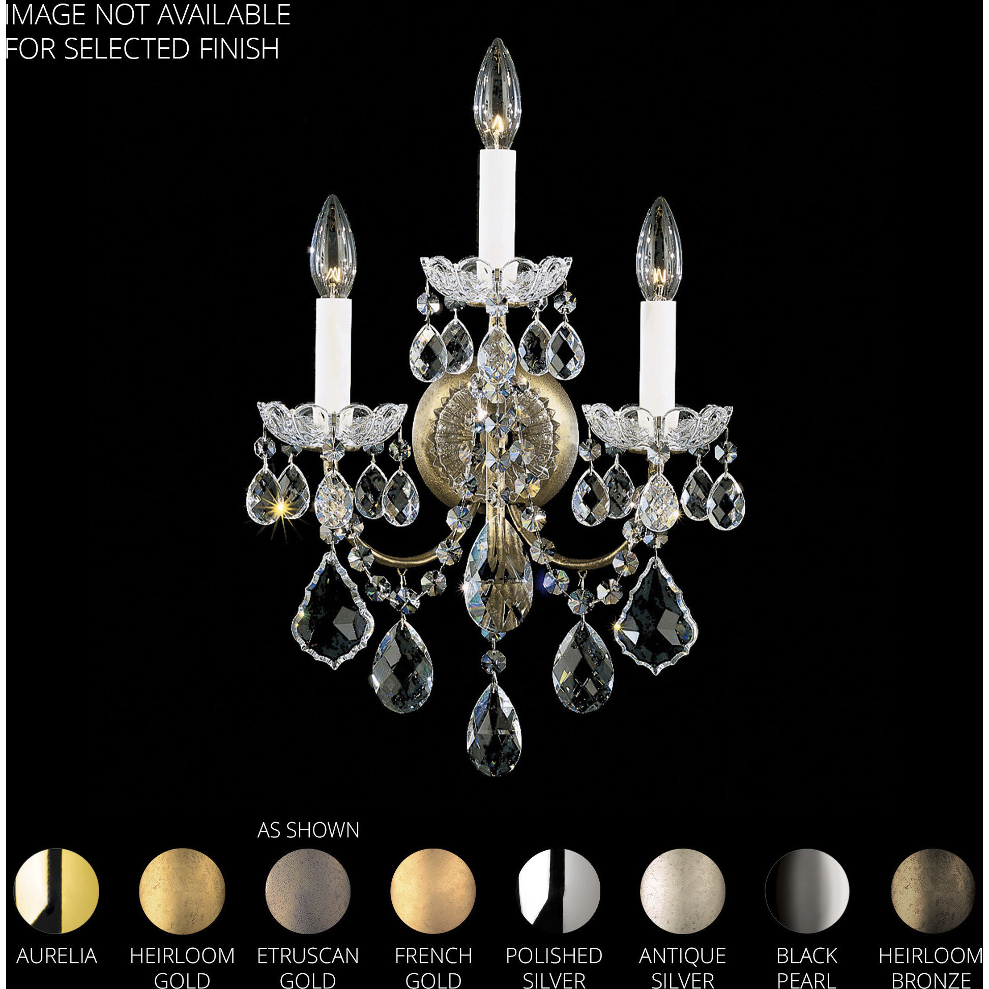 New Orleans 3 Light 6 inch Polished Silver Wall Sconce Wall Light in Radiance