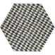 Hexagon 16.5 inch Black and White Stool, Hexagon Tapered
