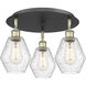 Cindyrella 3 Light 17.75 inch Black Antique Brass Flush Mount Ceiling Light in Seedy