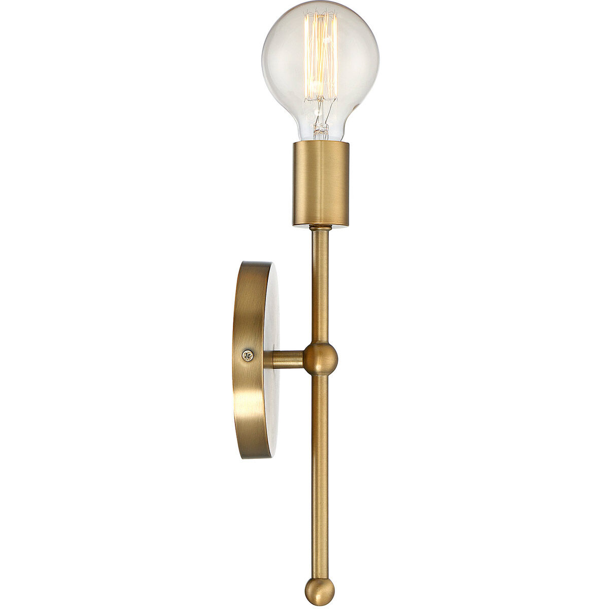 Industrial 1 Light 5.13 inch Natural Brass ADA Wall Sconce Wall Light in Warm Brass