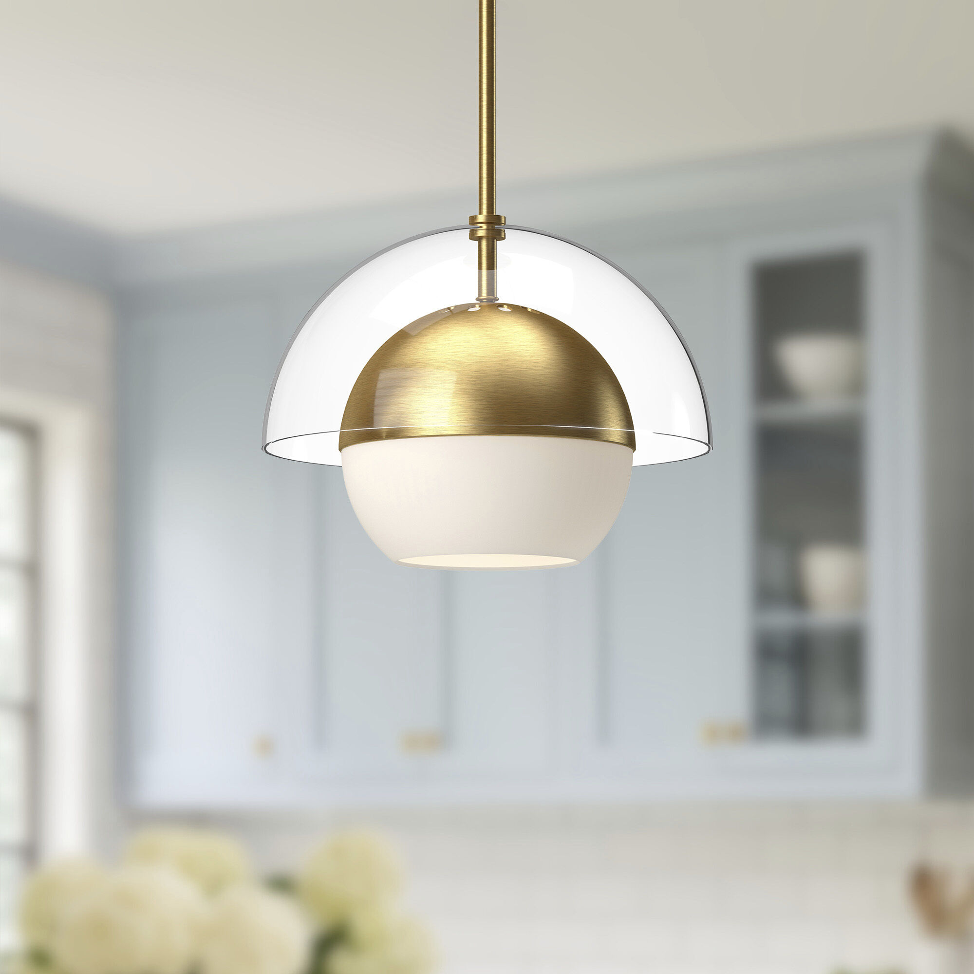 Alora Mood Lucy Pendant Ceiling Light in Brushed Gold