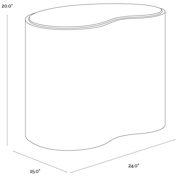 Ishiko 24 X 20 inch Light Brown / Warm Brown Outdoor Coffee Table