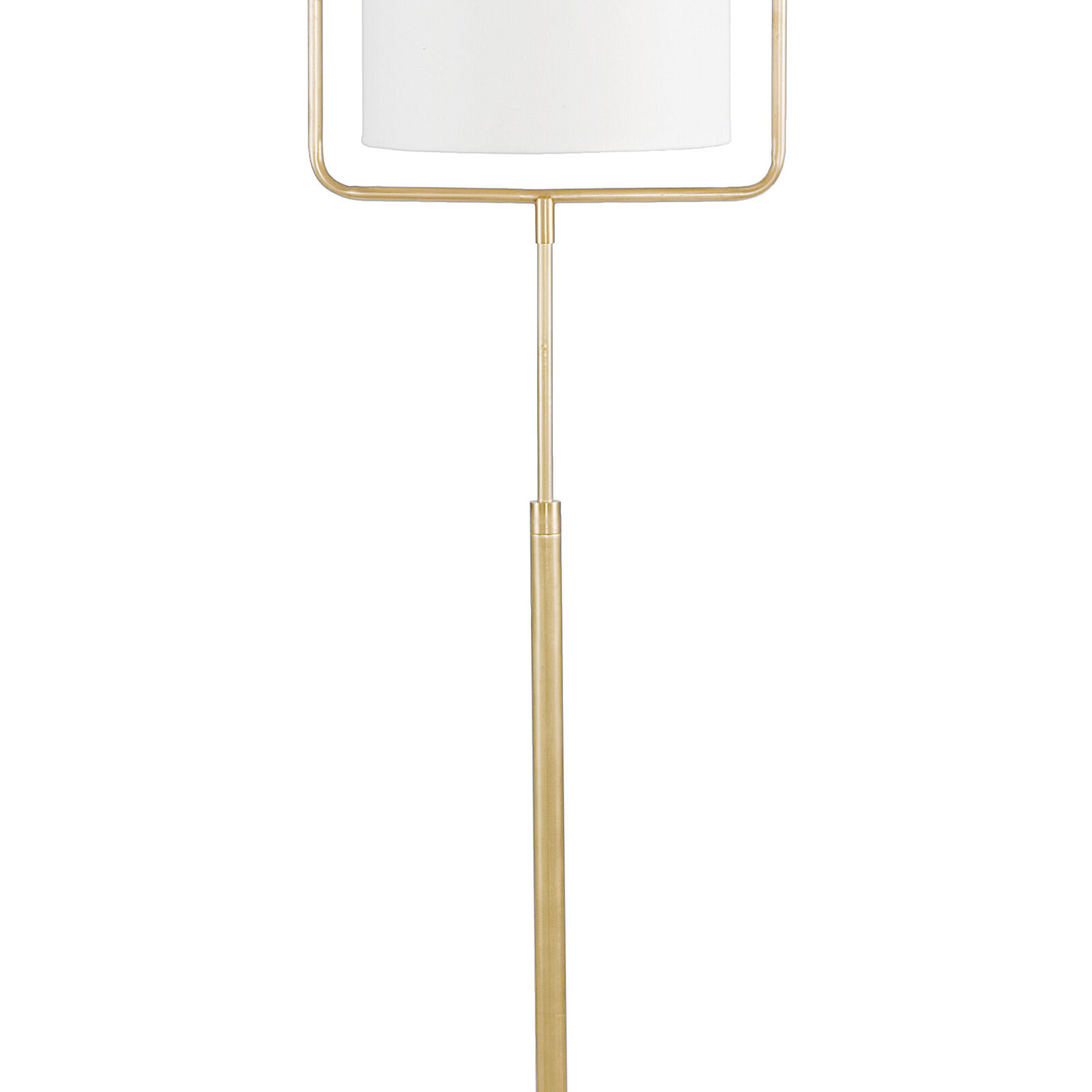 Geo 70 inch 100.00 watt Natural Brass Floor Lamp Portable Light, Rectangle