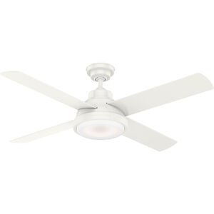 Levitt 54 inch Fresh White with Fresh White, Rustic Oak Blades Ceiling Fan