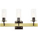 Beckett 3 Light 24 inch Satin Brass Vanity Sconce Wall Light