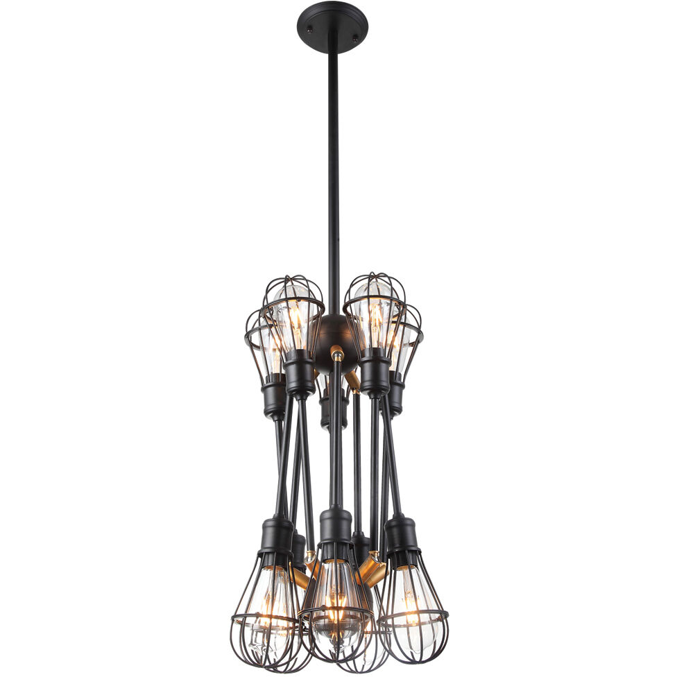 Rana 35.83 inch Matte Black Chandelier Ceiling Light