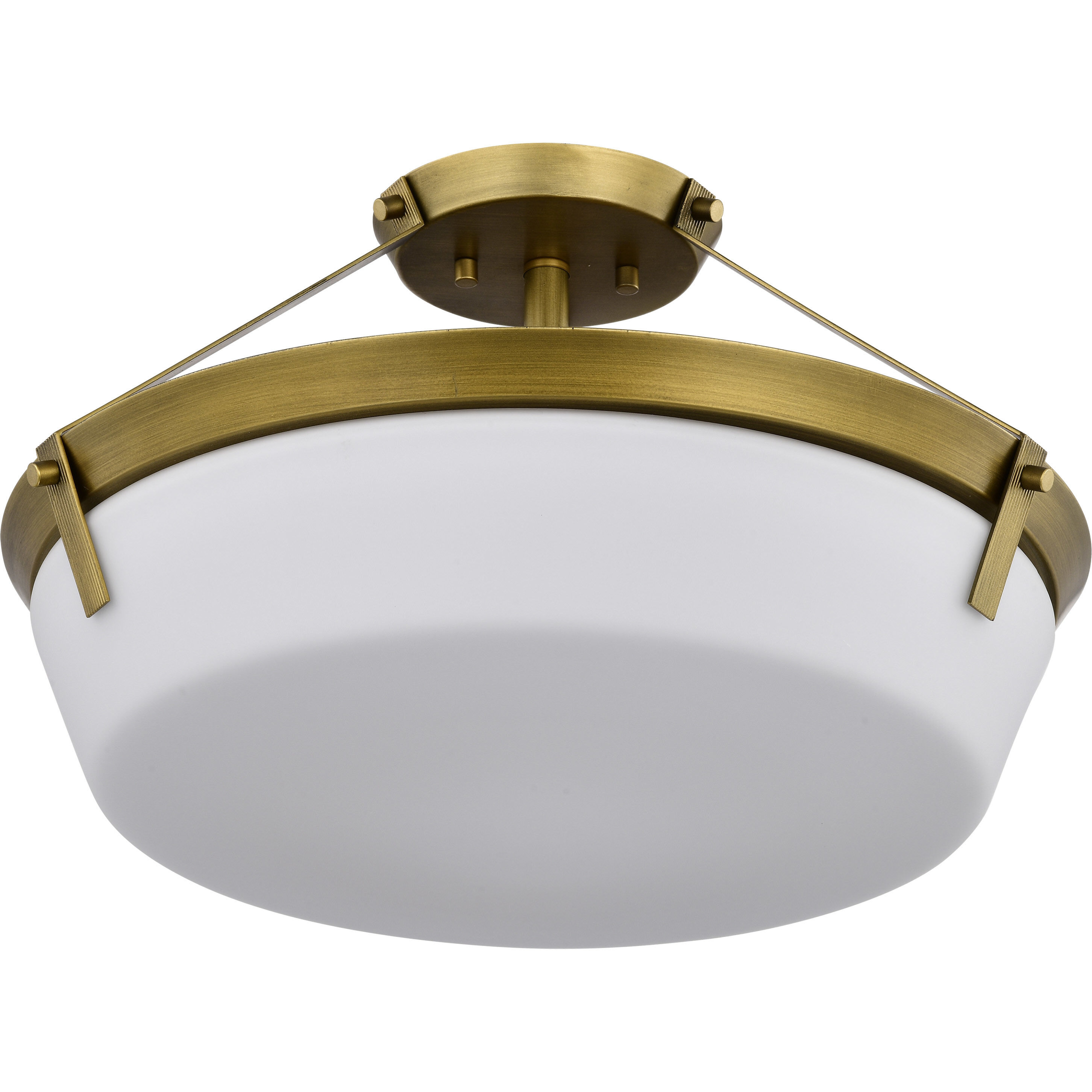 Rowen 4 Light 18.5 inch Natural Brass Semi Flush Mount Ceiling Light