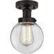 Beacon 1 Light 6.5 inch Oil Rubbed Bronze Semi-Flush Mount Ceiling Light
