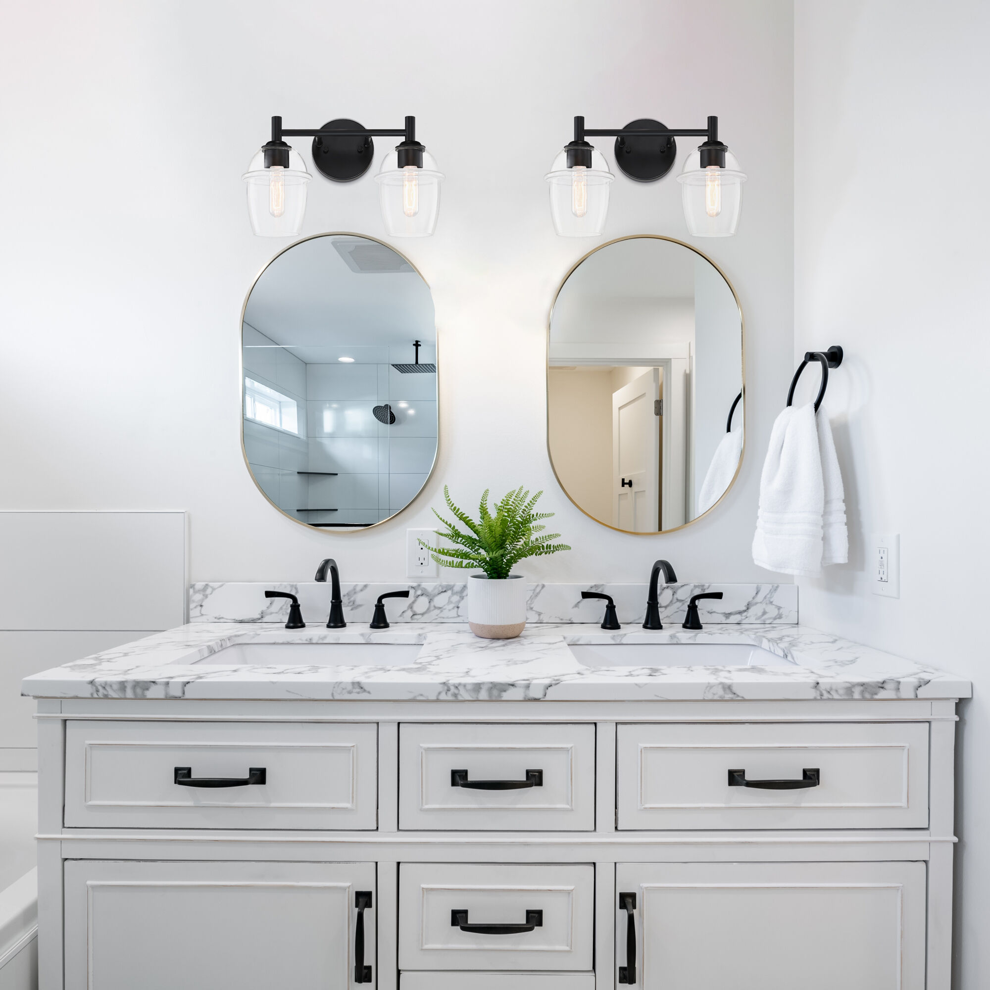 Summer Jazz 2 Light 16 inch Matte Black Vanity Light Wall Light