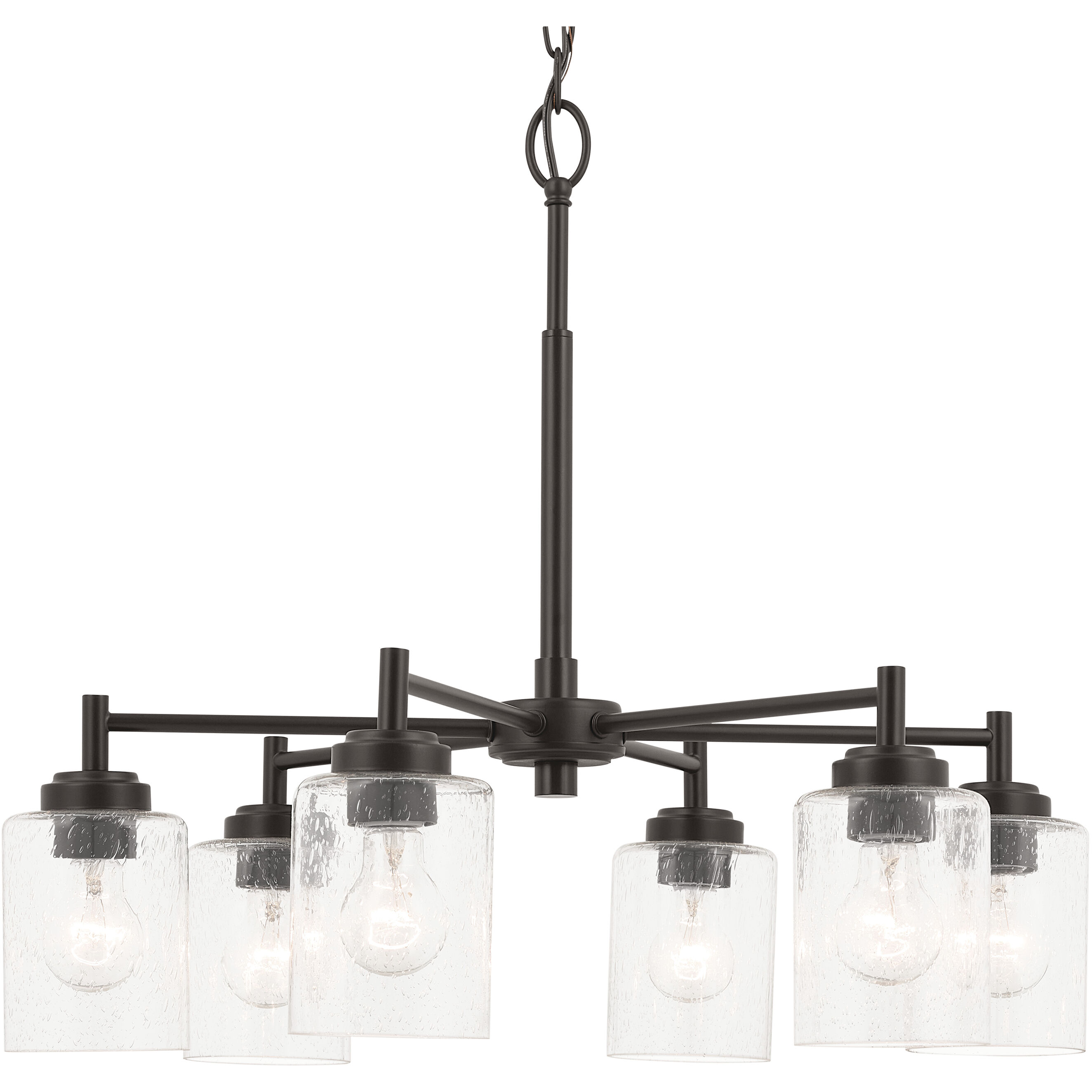 Winslow 6 Light Bronze Chandelier Ceiling Light, Large