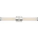 Positano LED 29 inch Polished Nickel Bathroom Vanity Wall Light in Clear Ribbed