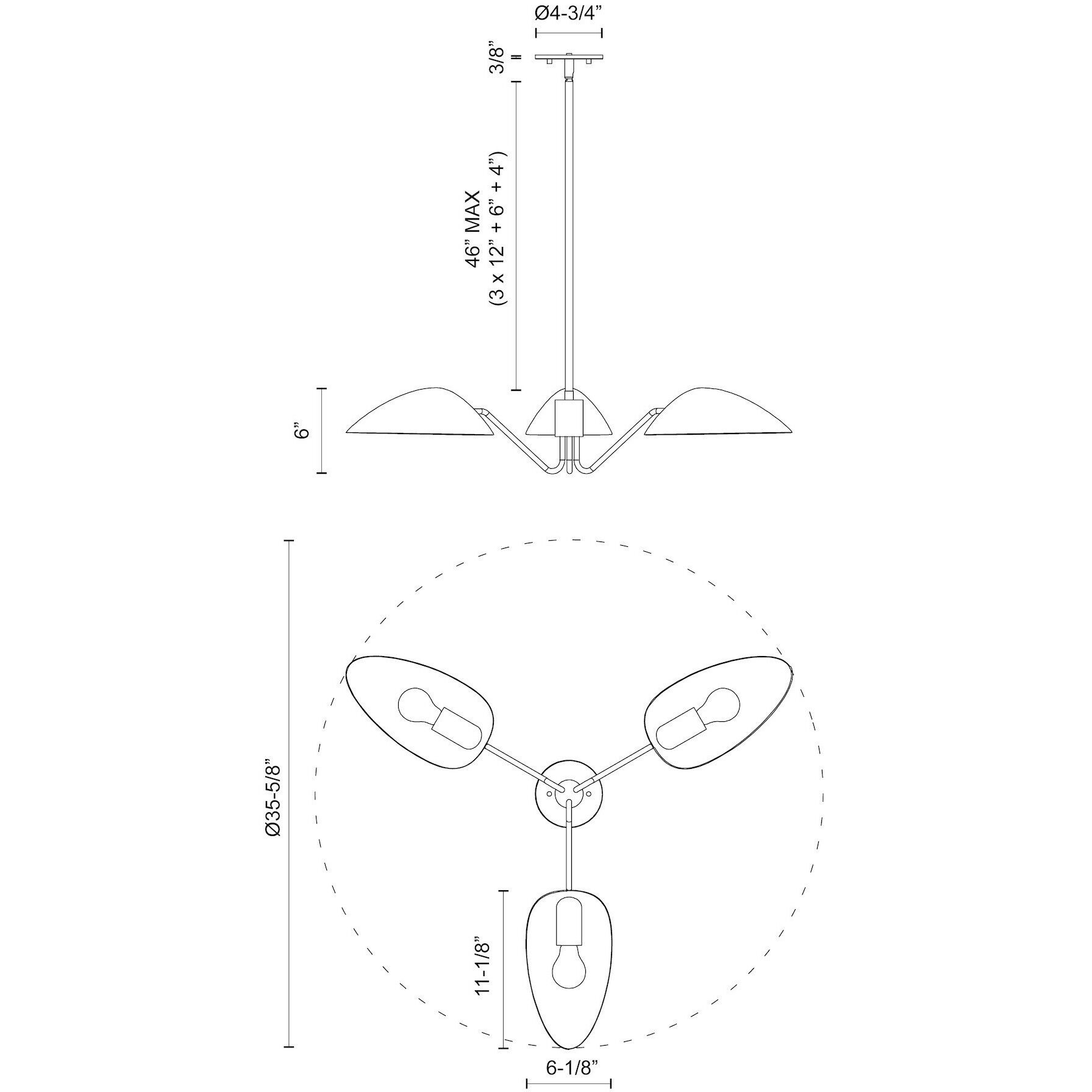 Alora Mood Oscar Pendant Ceiling Light in Aged Gold and White