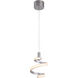 Bejamin LED 7.5 inch Matte Silver/Chrome Mini Pendant Ceiling Light in Matte Silver and Chrome