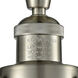 Franklin Restoration Bellmont LED 6 inch Brushed Satin Nickel Semi-Flush Mount Ceiling Light in Seedy Glass, Franklin Restoration