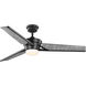 Kasota 56 inch Graphite with Charcoal Linen Blades Outdoor Ceiling Fan