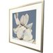 Magnolia on Blue Blue and Brown and Gray and White Framed Art