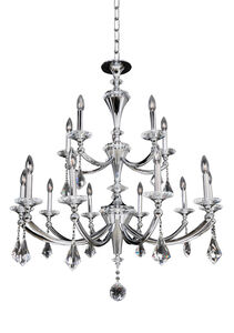 Floridia 15 Light 37 inch Chrome Chandelier Ceiling Light in Polished Chrome