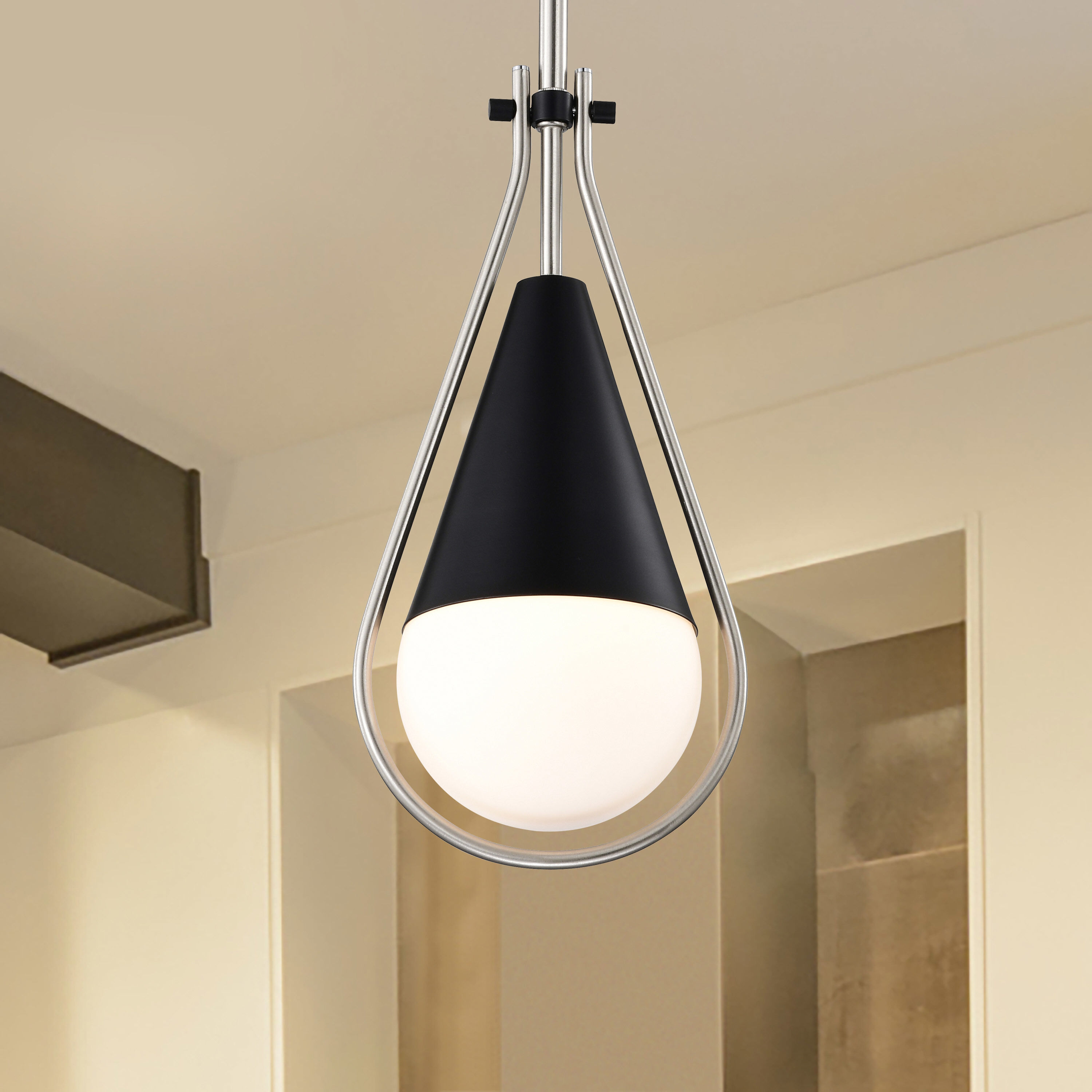 Admiral 1 Light 6.5 inch Matte Black Pendant Ceiling Light