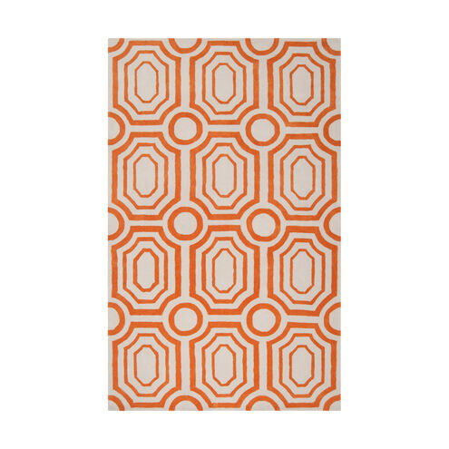 Hudson Park 63 X 39 inch Orange and Neutral Area Rug, Polyester