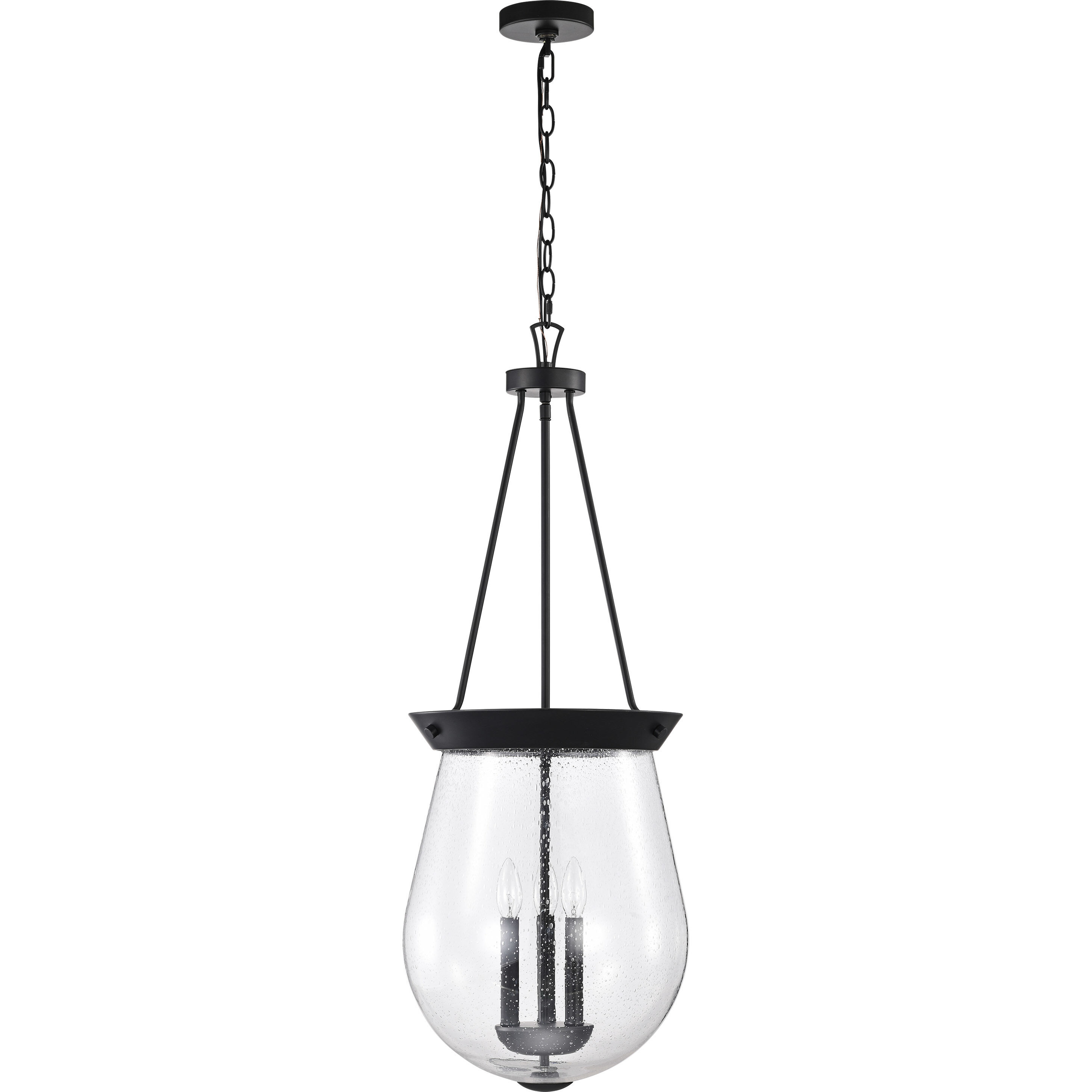 Boliver 3 Light 14.13 inch Matte Black Pendant Ceiling Light