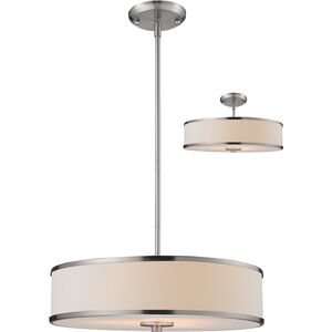 Cameo 3 Light 20 inch Brushed Nickel Pendant Ceiling Light
