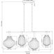 Newbury 4 Light 49.75 inch Matte Black Linear Chandelier Ceiling Light