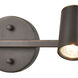 Southport 2 Light 16 inch Matte Black with Satin Brass Vanity Light Wall Light