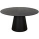 Vesuvius 59 X 59 inch Matte Black Dining Table