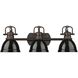 Yep Duncan Vanity Wall Light in Rubbed Bronze, Black