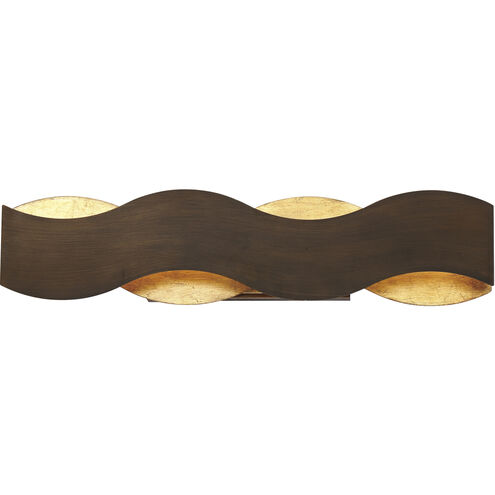 Vaughan LED 24 inch Bronze and Gold Vanity Light Wall Light, Small