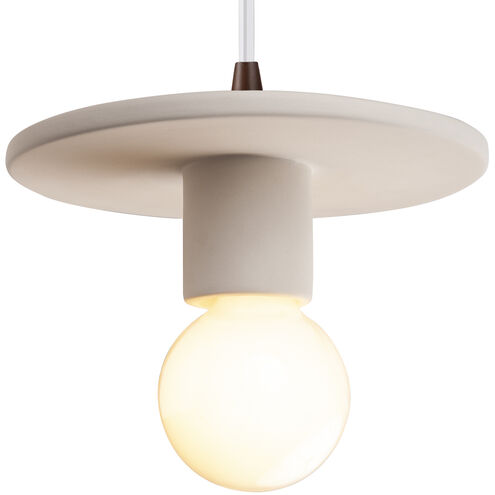Radiance Collection 1 Light 8 inch Bisque Pendant Ceiling Light