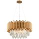 Seneca Falls 6 Light 26 inch Matte Gold Chandelier Ceiling Light