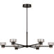 C&M by Chapman & Myers Holsted 1 Light 42 inch Aged Iron Chandelier Ceiling Light