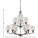 Casual Mission 9 Light 29 inch Brushed Nickel Chandelier Ceiling Light