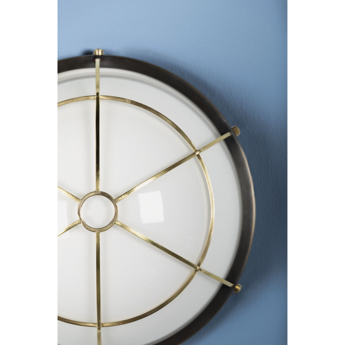 Holkham 2 Light 12.5 inch Aged Brass and Distressed Bronze Flush Mount Ceiling Light