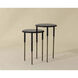Kyrie 24.5 X 15 inch Black / Antique Brass Nesting End Tables, Set Of 2